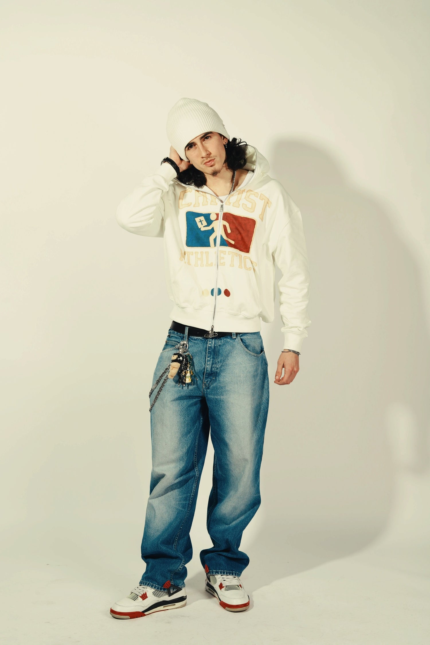 Christian Athletics White Zip Up