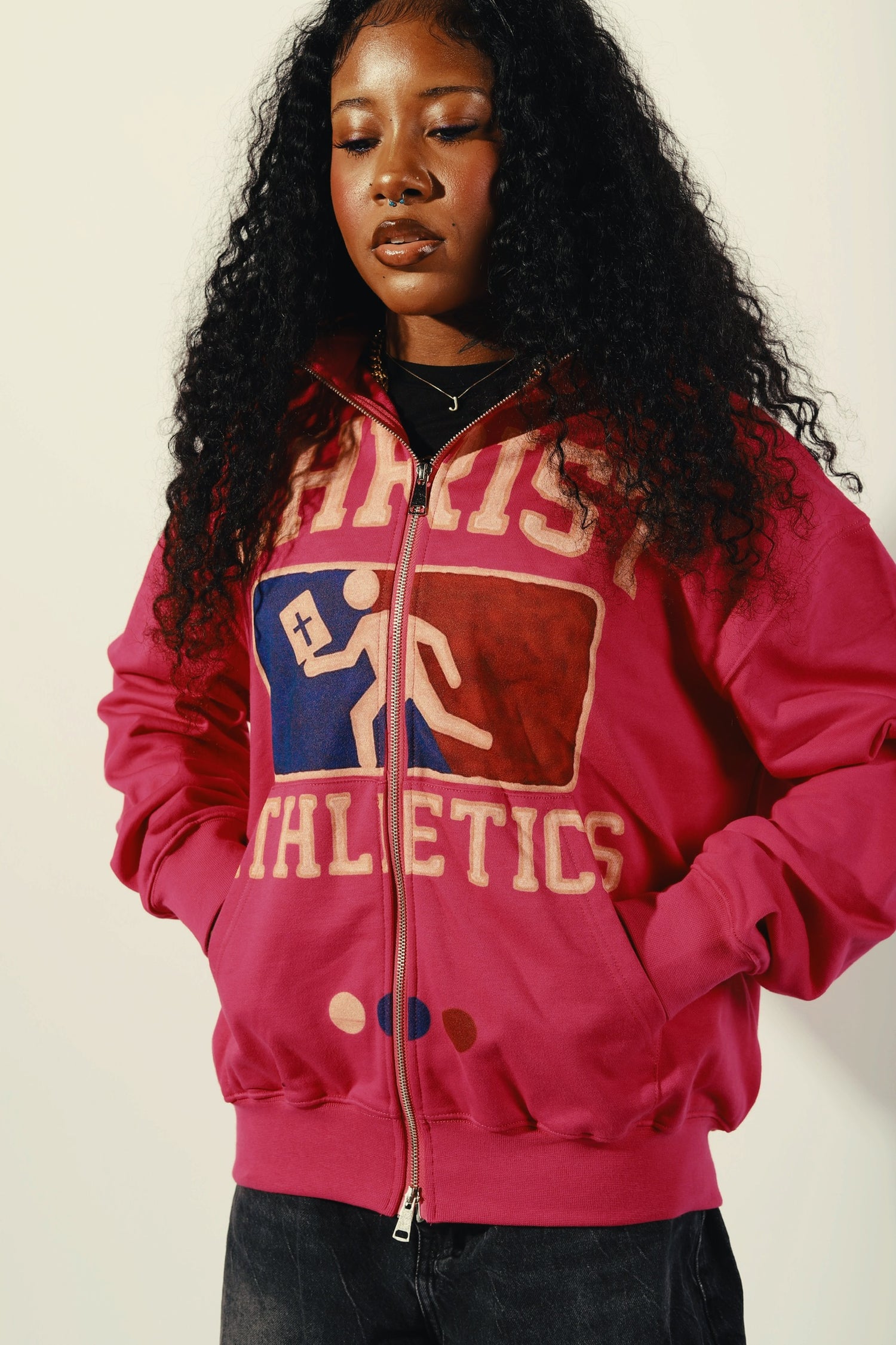 Christian Athletics Pink Zip Up